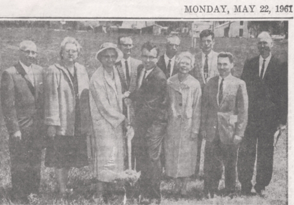 1961 - Ground Breaking Ceremony for new Federated Church - Hartford Michigan